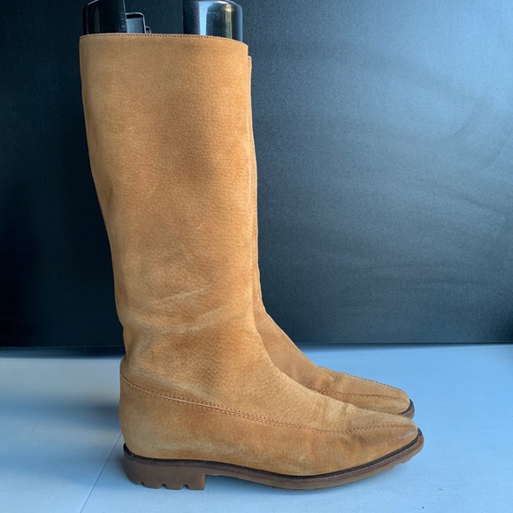 Gucci Boots Vintage Suede Leather Women’s Size‎ 36.5 (US 6) Brown Designer - Picture 1 of 16